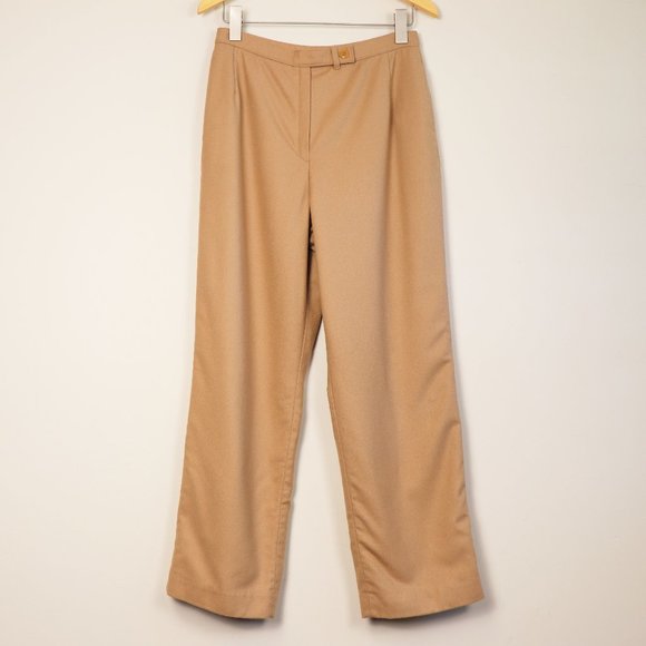 Pendleton Pants - Vintage Pendleton 80s Classic High Waist Tan Trousers 12/M